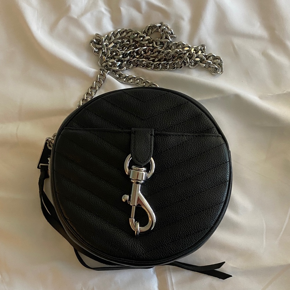 Rebecca Minkoff Black Quilted Round Crossbody Bag